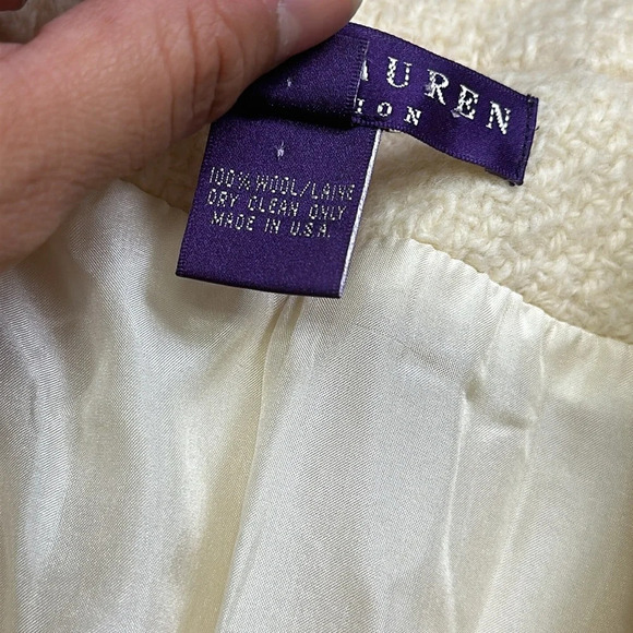 Ralph Lauren Collection Purple Label Wool Tweed Jacket Blazer Womens 10 Luxury - Picture 4 of 14